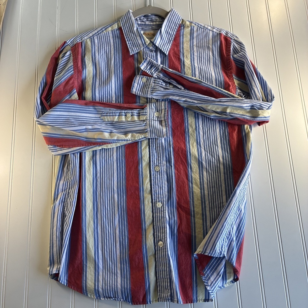 VTG Talbots Old Money Vertical Striped Button Blouse Size Large Momcore 40 In. - Picture 8 of 16